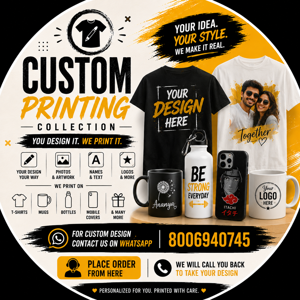 Print custom design on any product